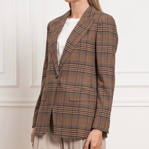 Max Mara Brown Plaid Suit